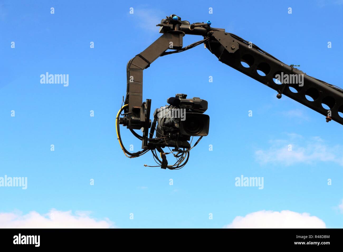 Camera on crane shooting Stock Photo Alamy
