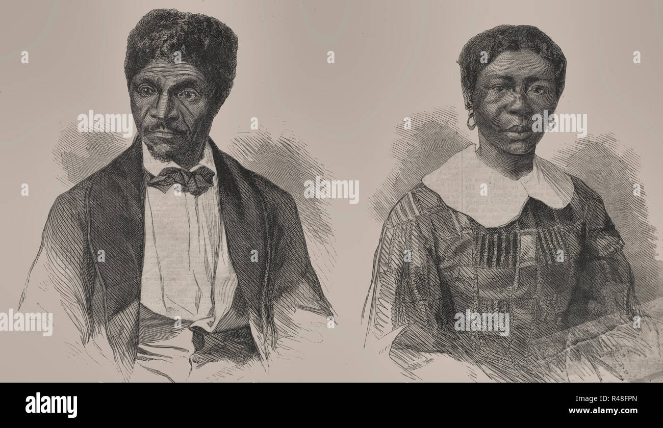 Dred Scott and his wife Harriet, circa 1850s Stock Photo
