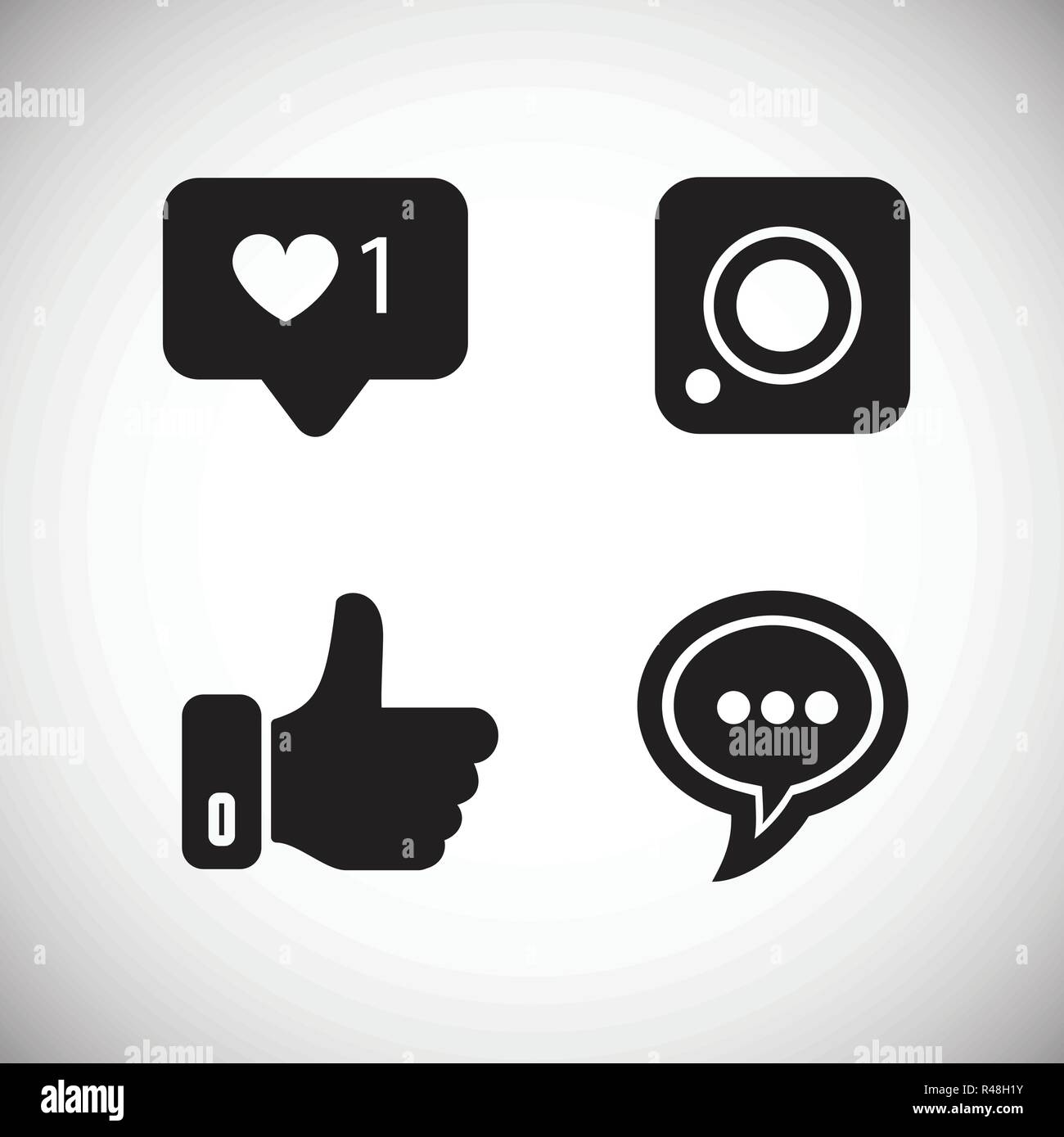 Social media icons on white background Stock Vector Image & Art - Alamy