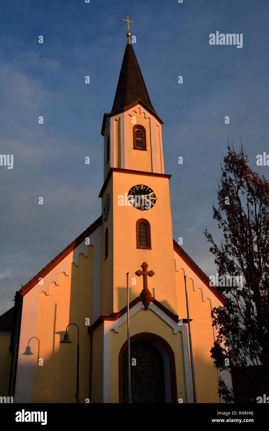 catholic church maximiliansau pfalz Stock Photo