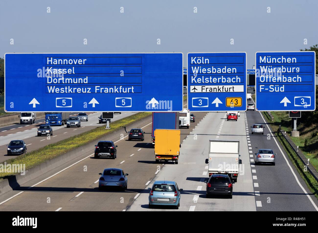 frankfurt motorway junction Stock Photo