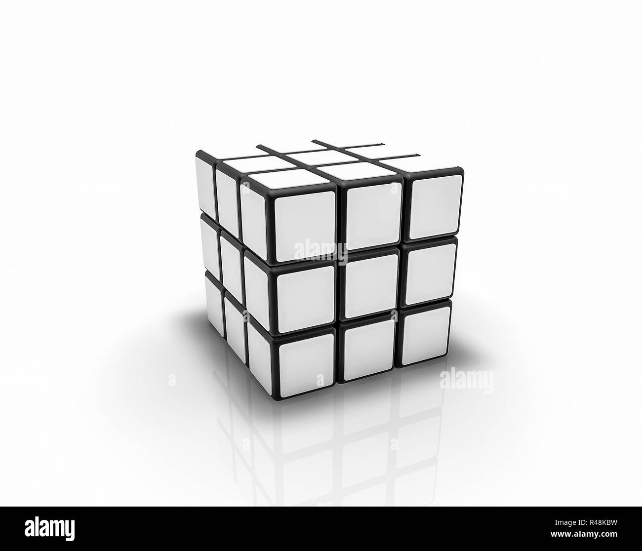 Rubik cube Black and White Stock Photos & Images - Alamy