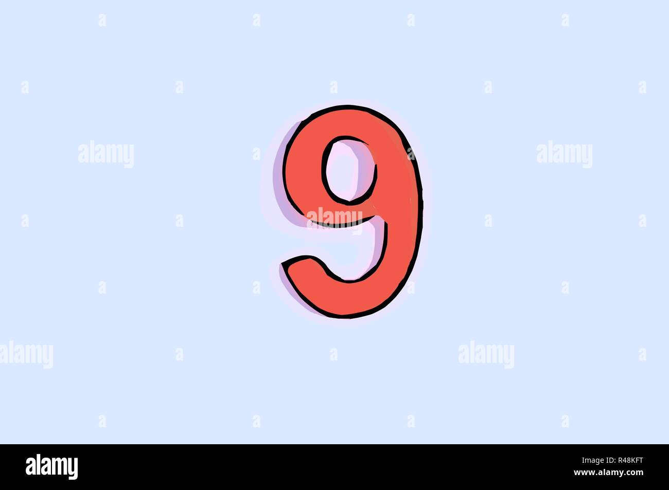 Zero to nine hi-res stock photography and images - Alamy