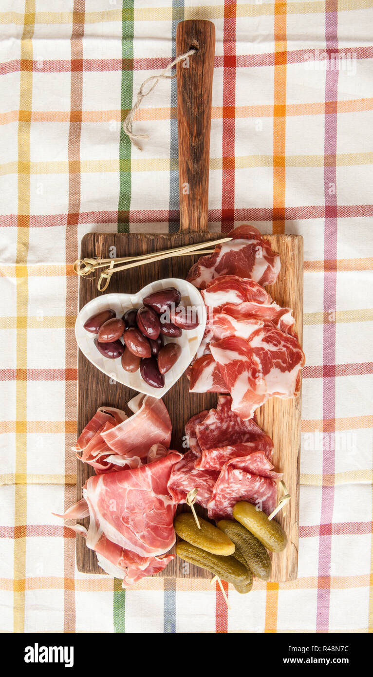 different ham and salami Stock Photo Alamy