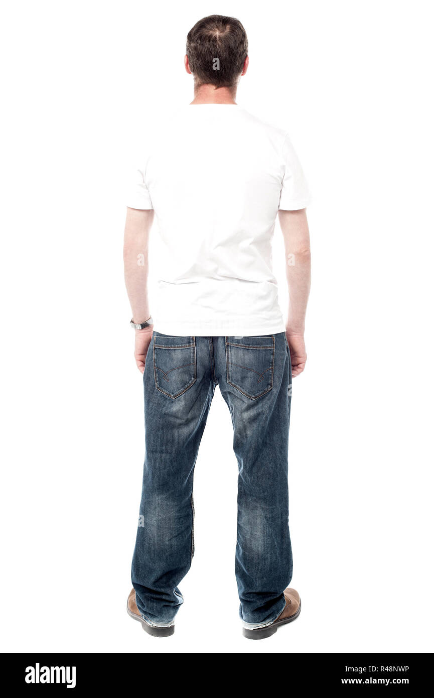 Rear view of a middle aged man Stock Photo