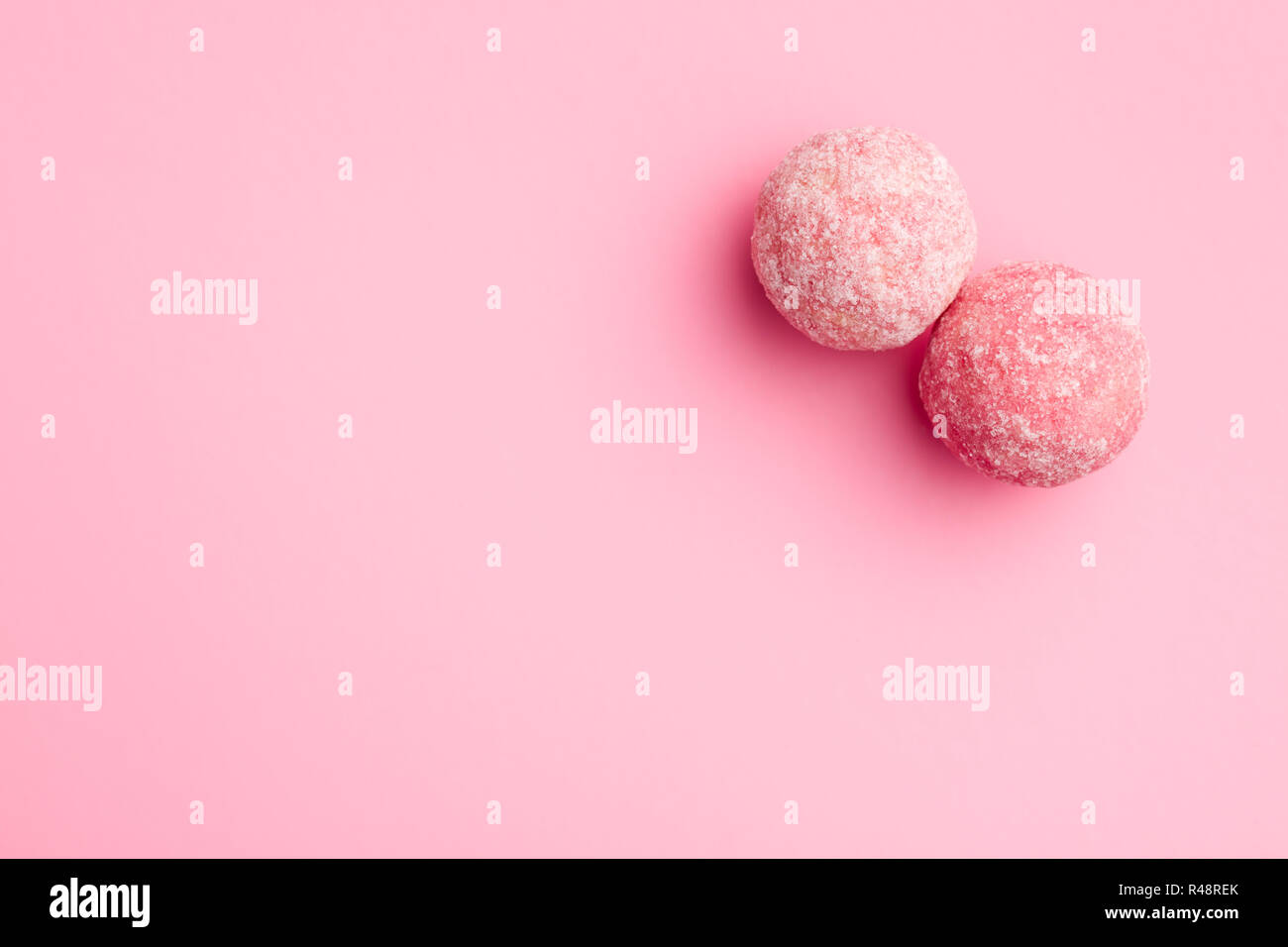 pink marzipan balls Stock Photo