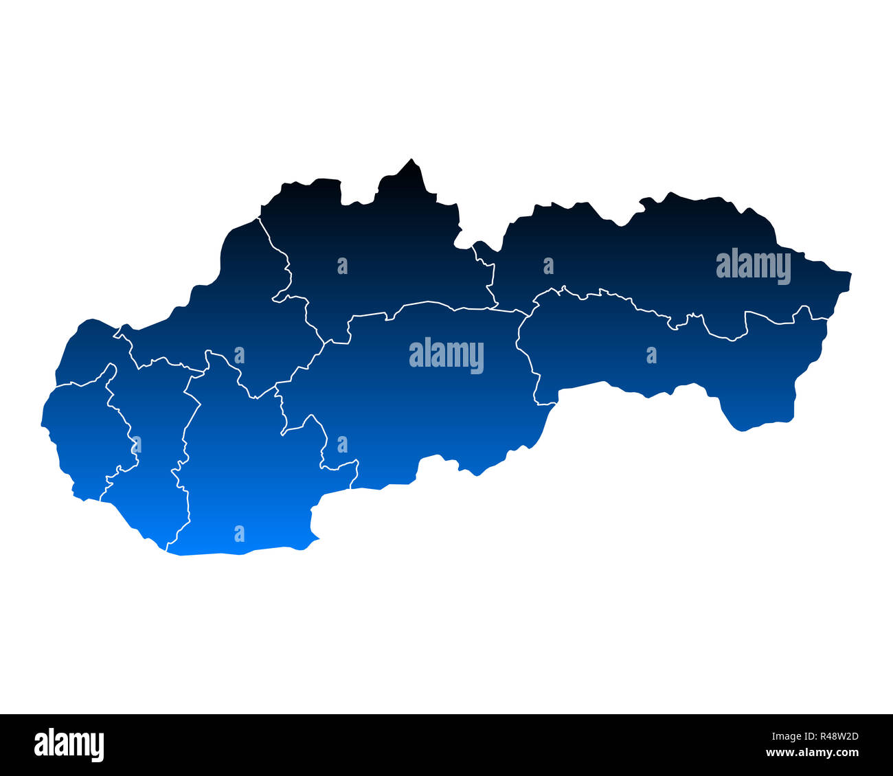 map slovakia Stock Photo
