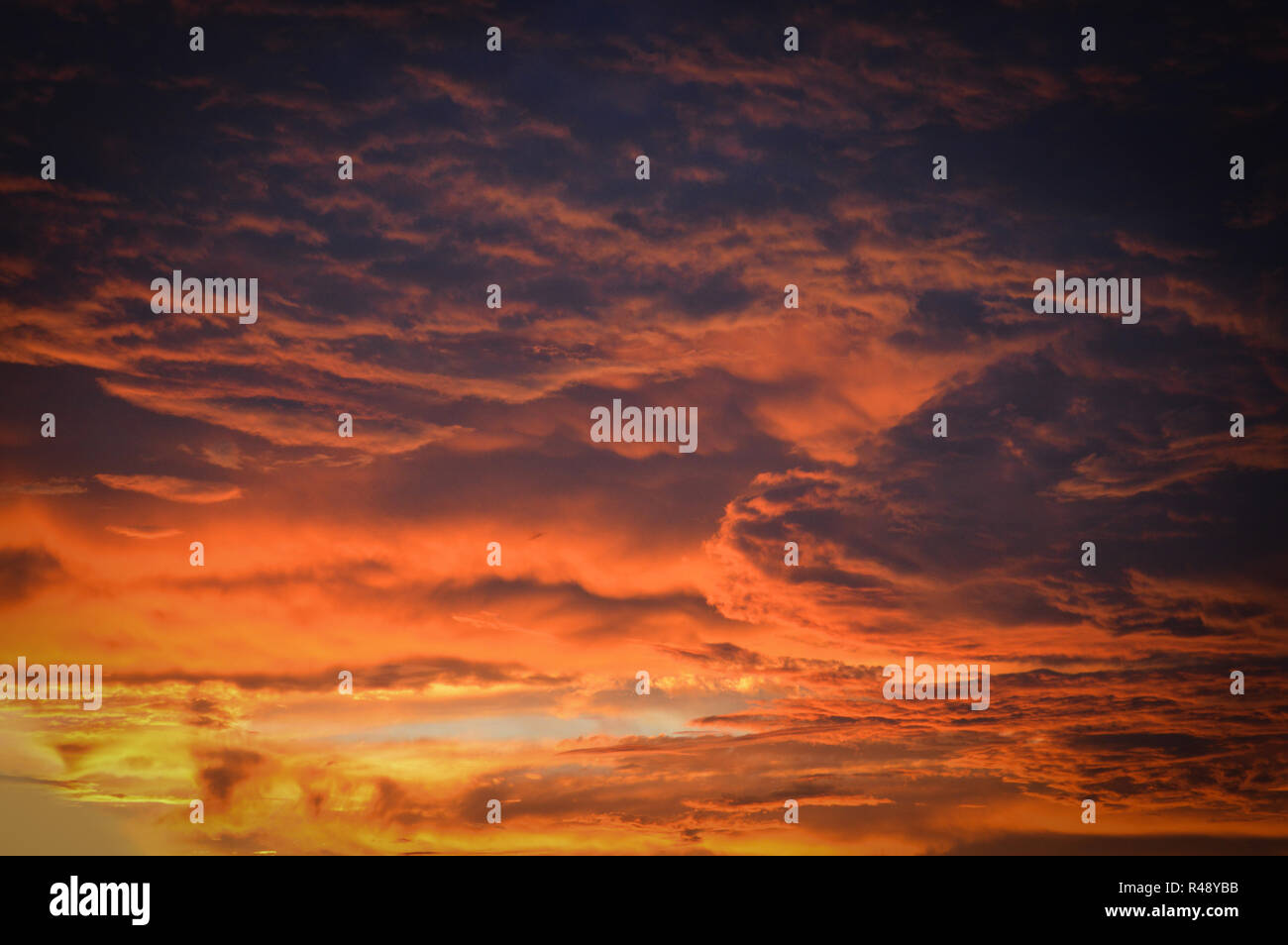 Amazing Cloud Sky Sunset Orange Dark Storm Scary Dramatic Clouds On Sunset Beautiful With Motion Clouds Over Storm Texture Background Stock Photo Alamy