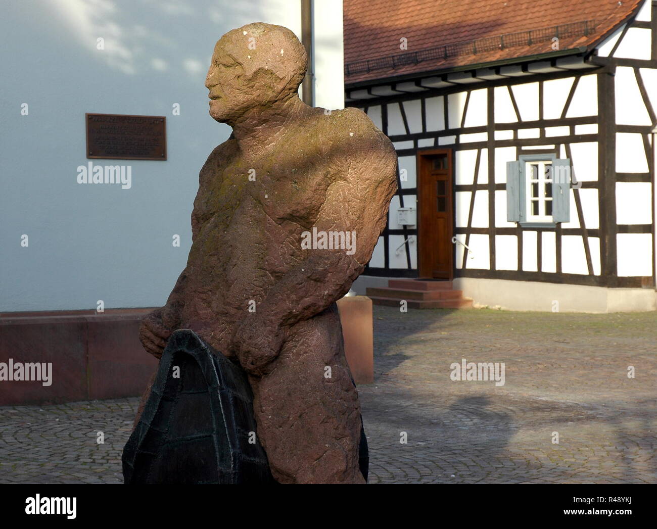 sculpture by volker cancer in wörth am rhein Stock Photo