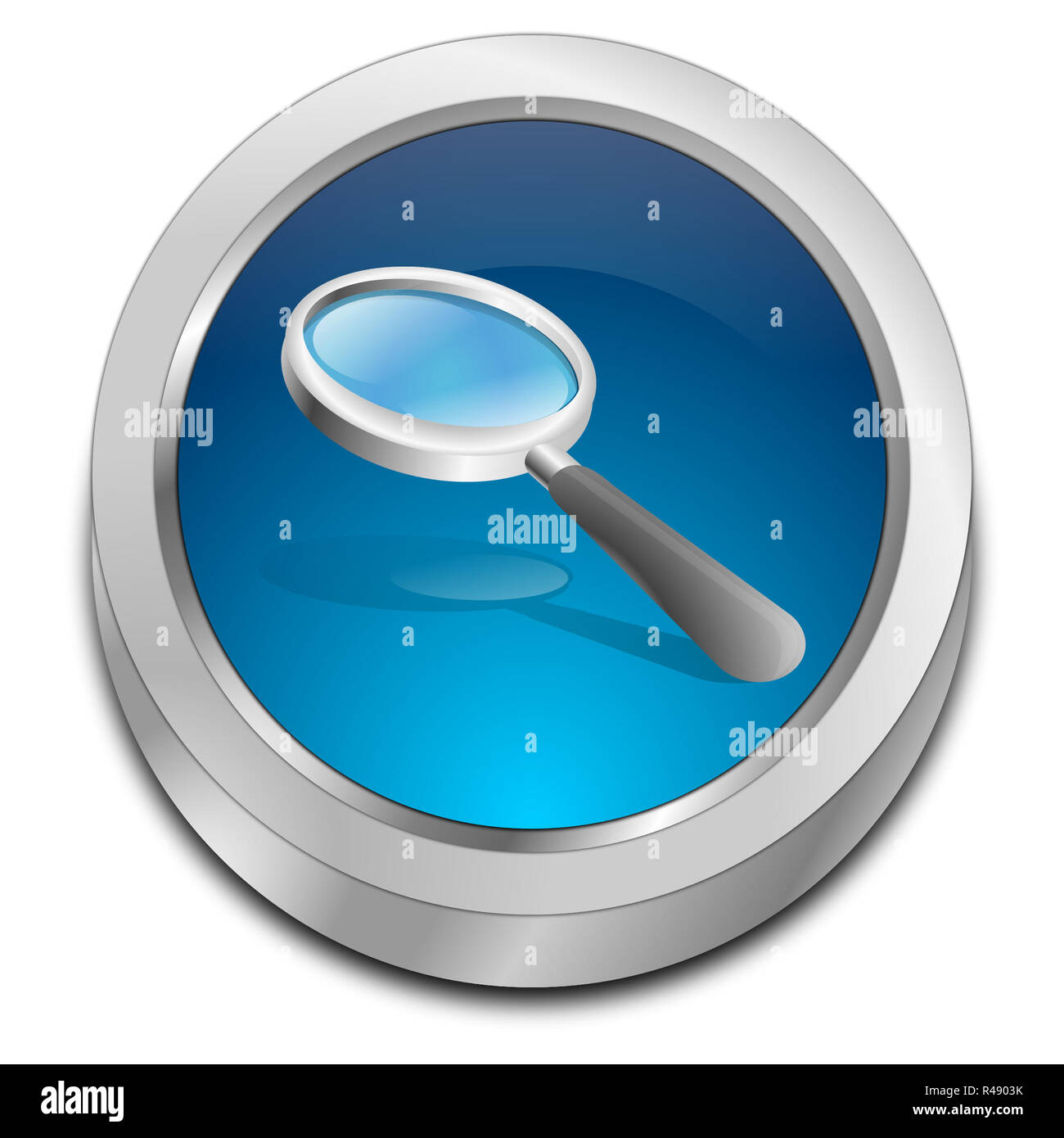 magnifying glass button Stock Photo Alamy