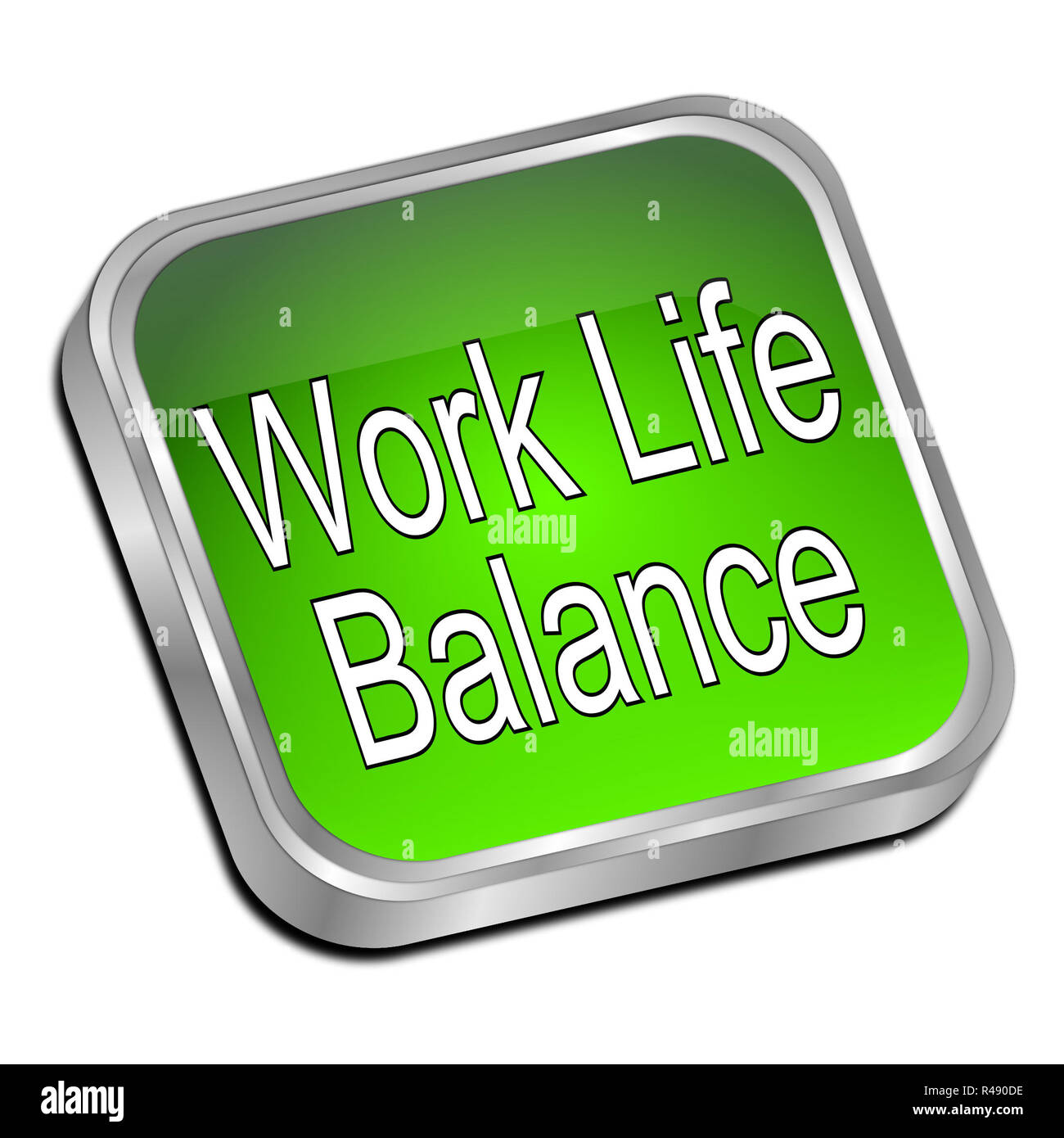 Work Life Balance button Stock Photo Alamy