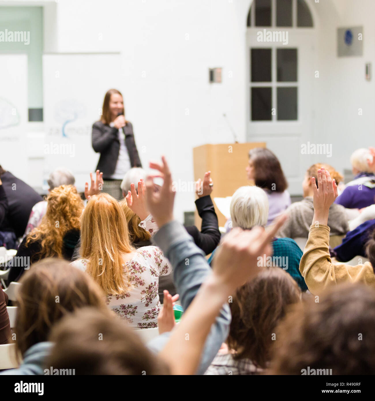 Audience in the conference hall Stock Photo - Alamy