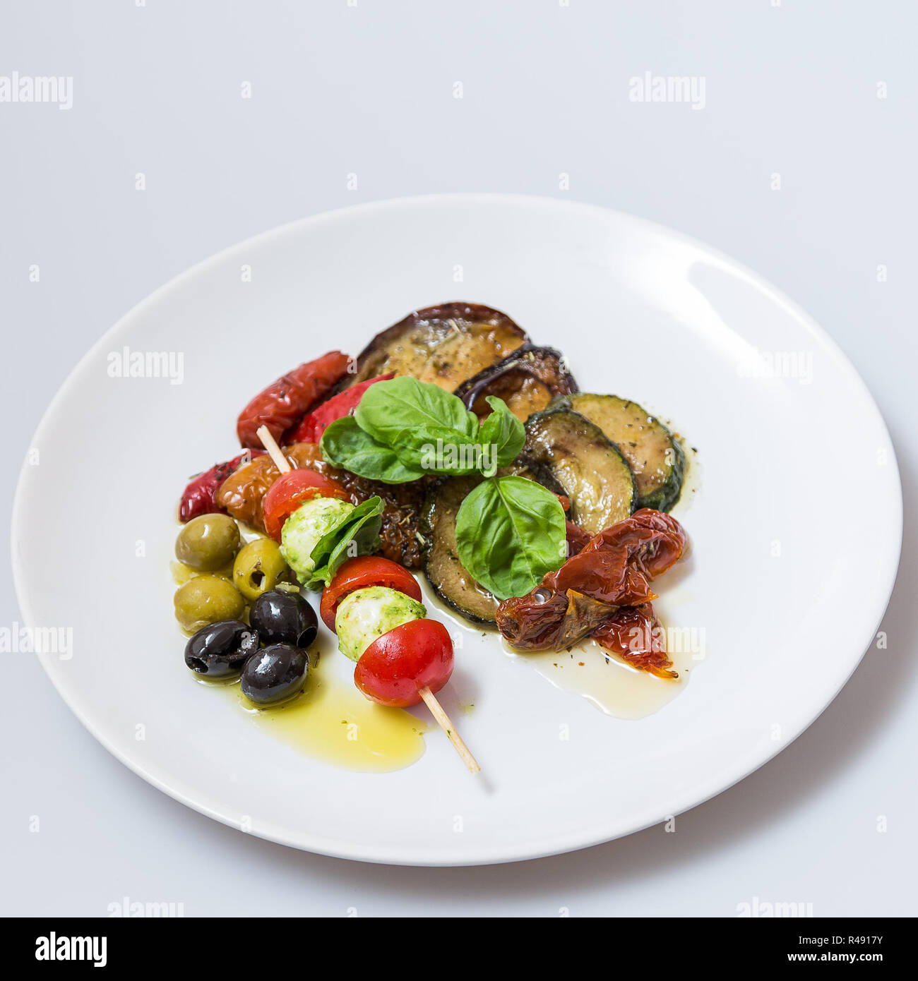mediterranean appetizer plate Stock Photo