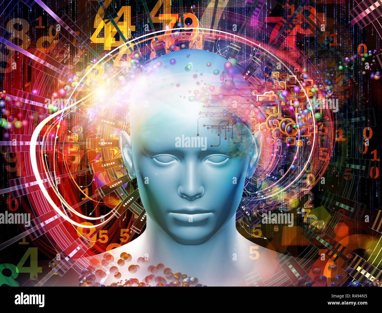 Propagation Of Digital Thoughts Stock Photo Alamy