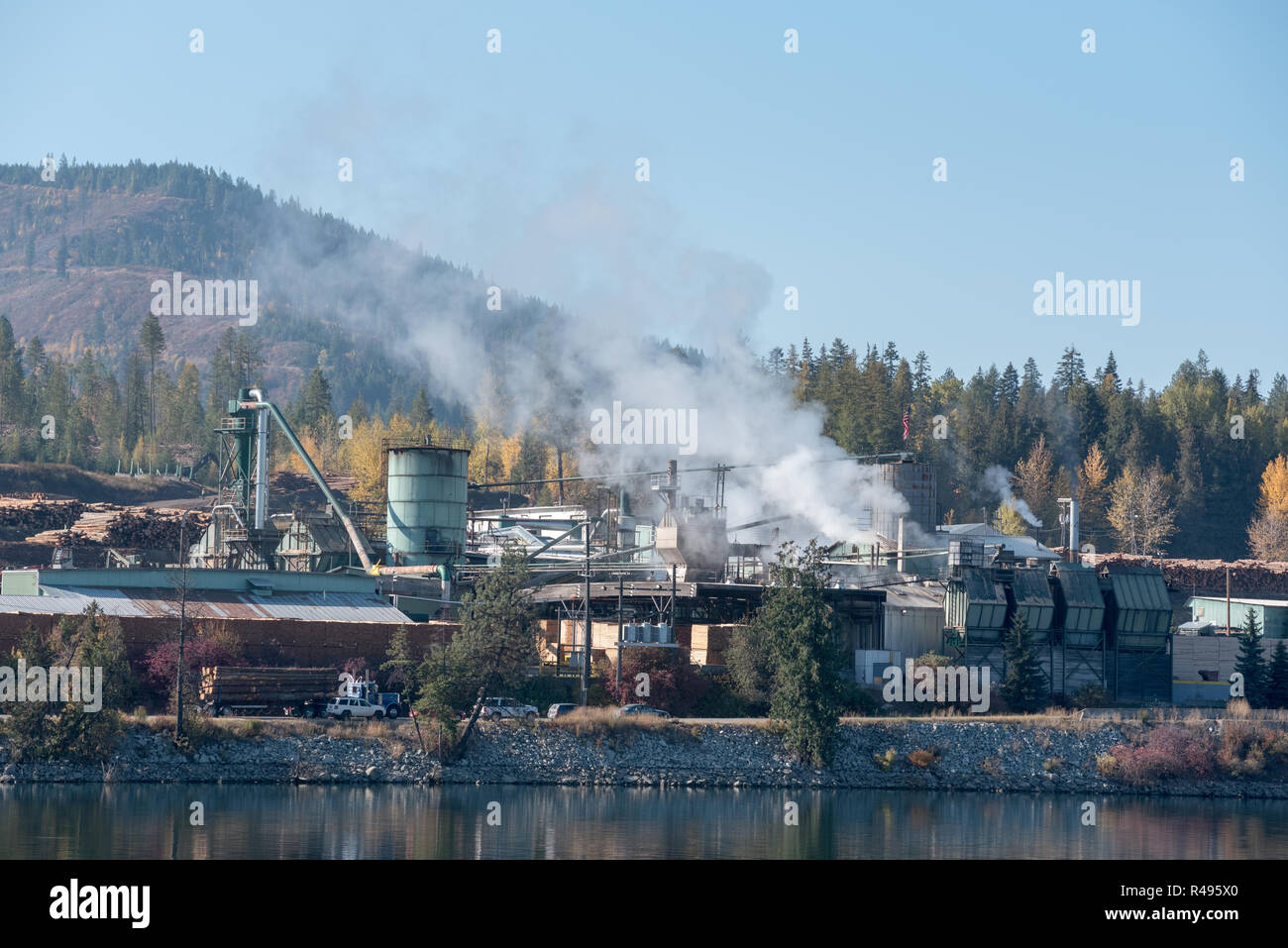Stimson Lumber Company lumber mill, Priest River, Idaho Stock Photo Alamy