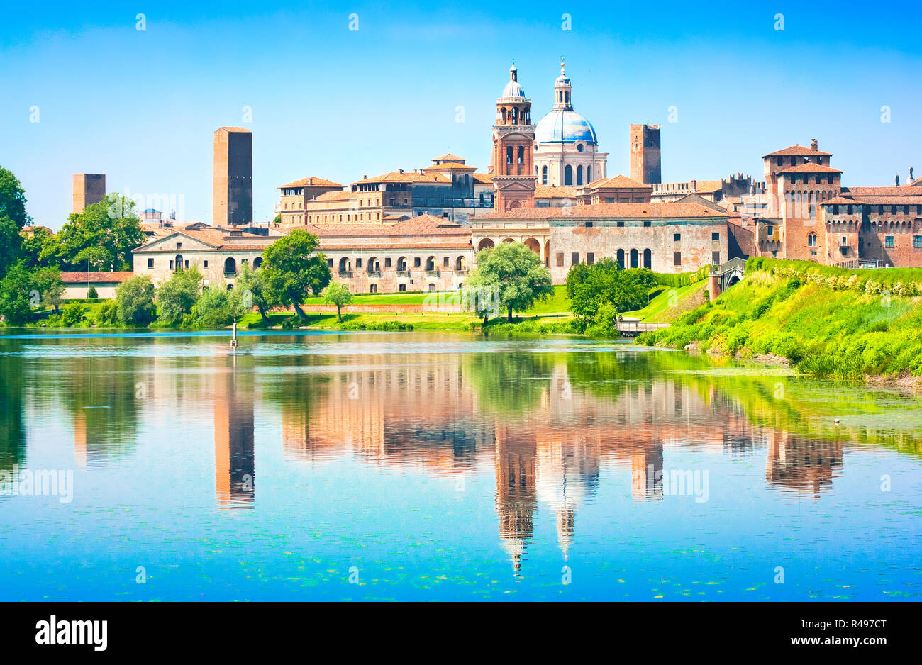Medieval city of Mantua in Lombardy, Italy Stock Photo