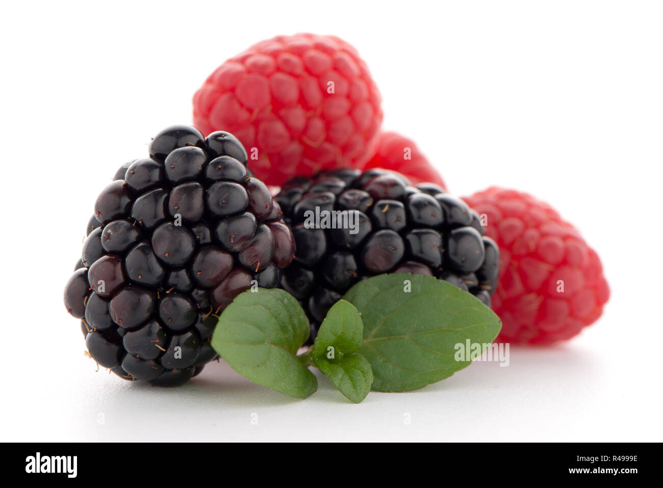 Raspberry with blackberry Stock Photo - Alamy