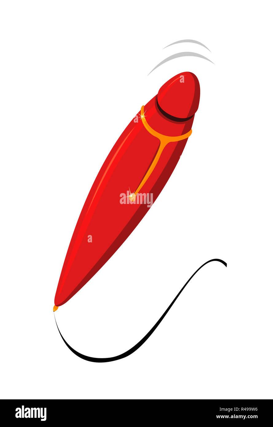 Red pen vector illustration Stock Photo - Alamy
