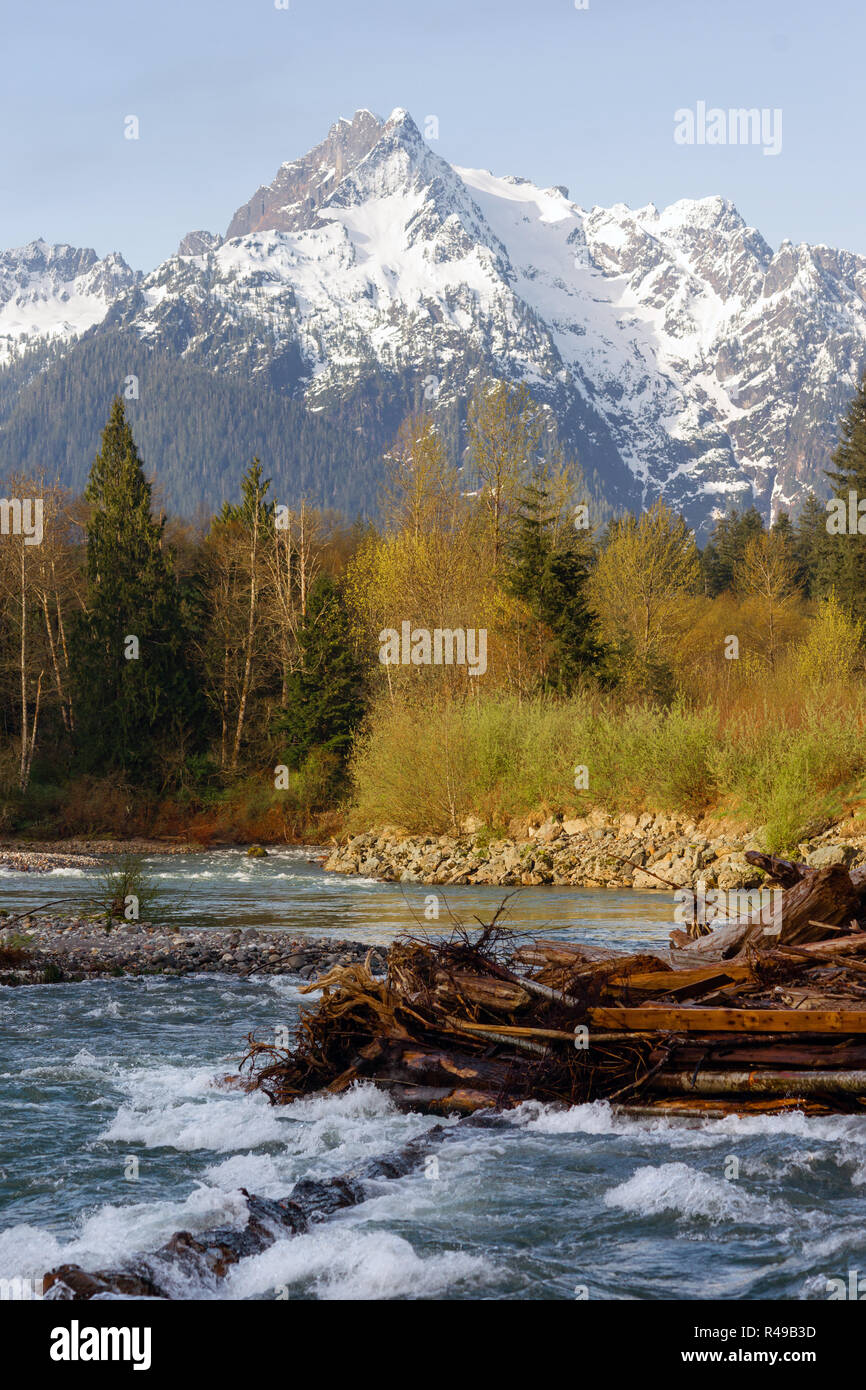 Whitehorse Mountain North Cascades Darrington WA Sauk River Stock Photo