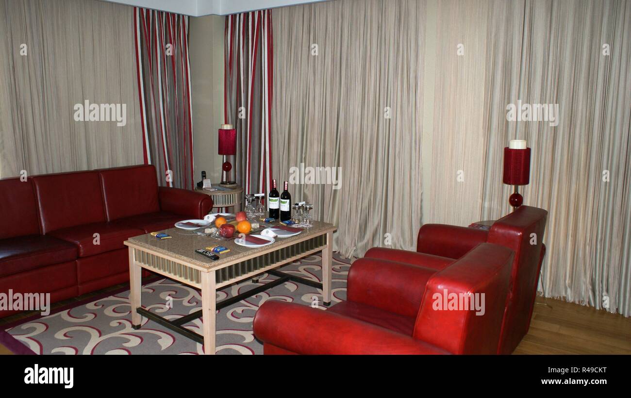 Interior Of Room In Luxury Turkish Hotel Resort Stock Photo