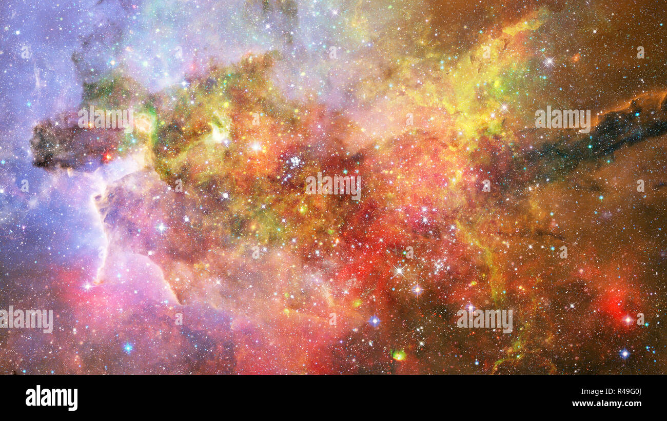 Landscape of star clusters in space. Elements of this image furnished