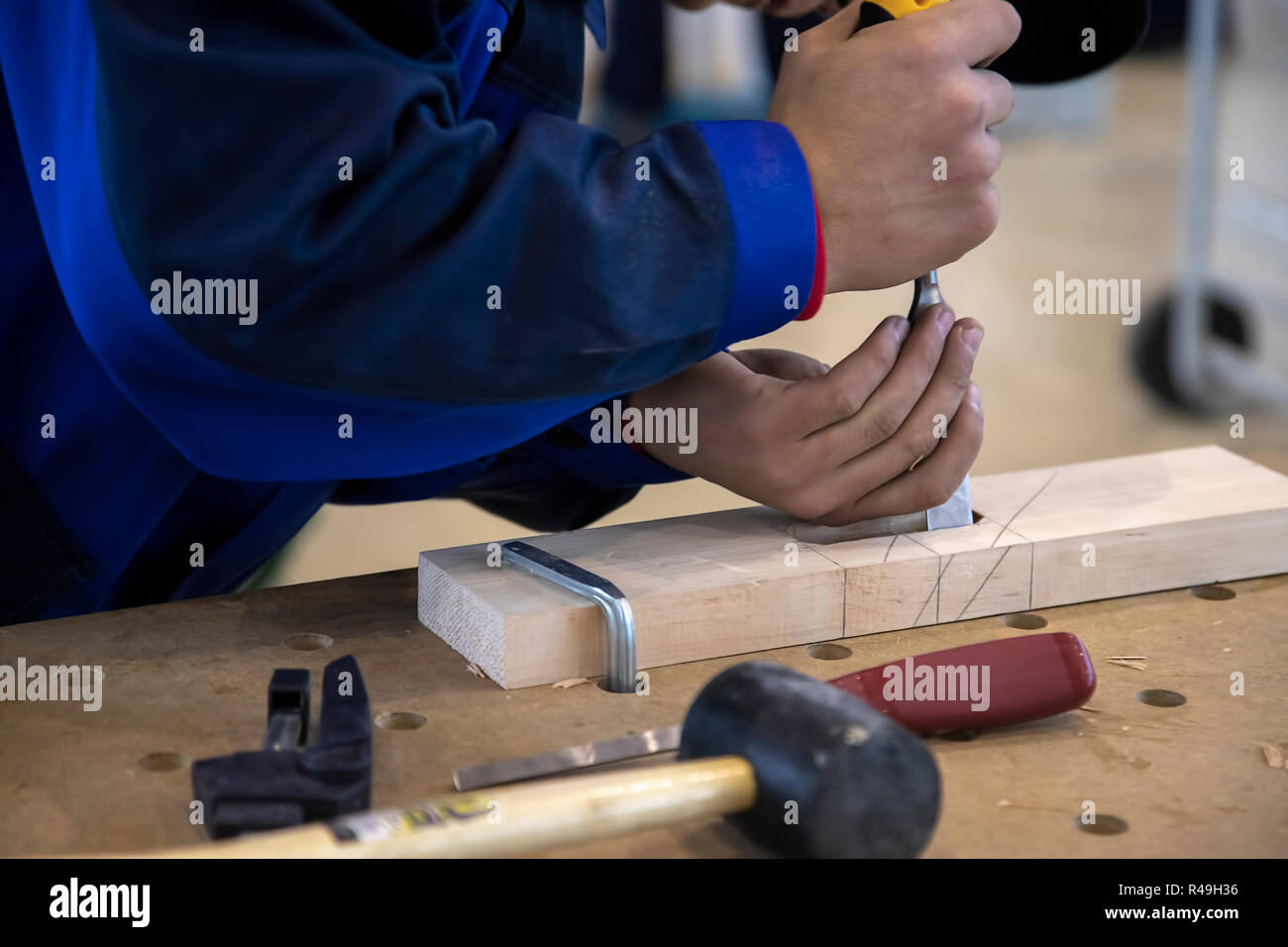hard work of a carpenter stock photo alamy 
