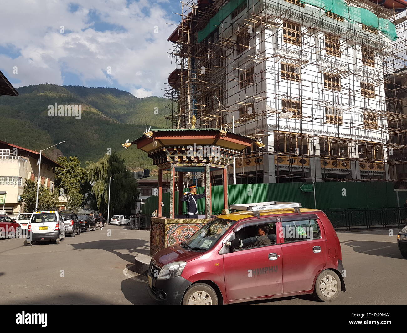 15 October 2018 Bhutan Thimphu In A Cottage At A Crossroads A