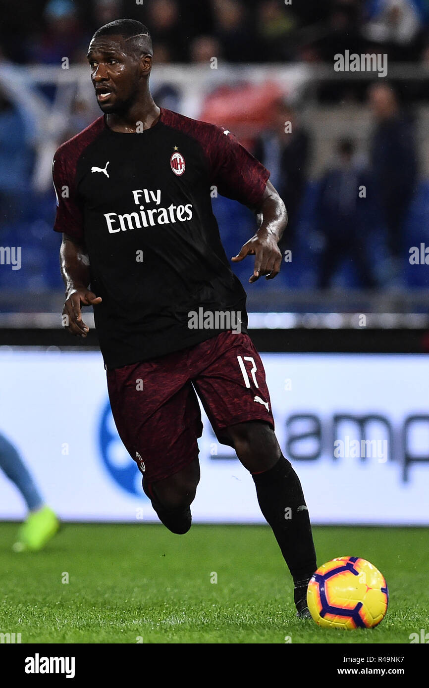 Rome, Italy. 26th Nov, 2018. Football Serie A Lazio-Milan-Rome 25-11-2018 In the picture Cristian Zapata Photo Photographer01 Credit: Independent Photo Agency/Alamy Live News Stock Photo