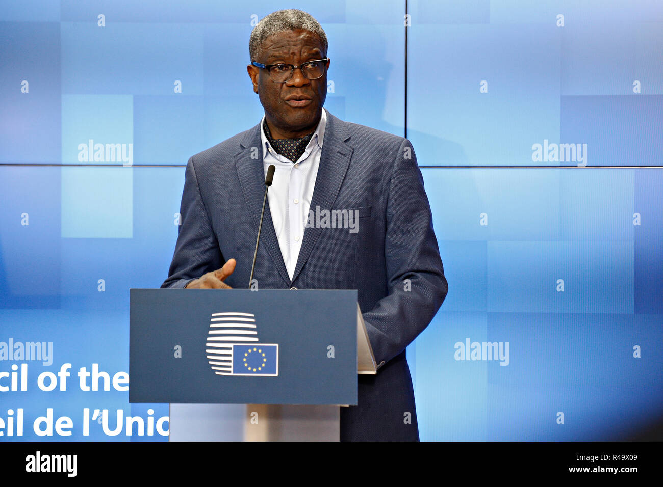 Brussels, Belgium. 26th November 2018. High Representative of the EU for Foreign Affairs Federica Mogherini, Nobel Peace Prize Laureates Nadia Murad and Denis Mukwege hold a joint press conference. Alexandros Michailidis/Alamy Live News Stock Photo