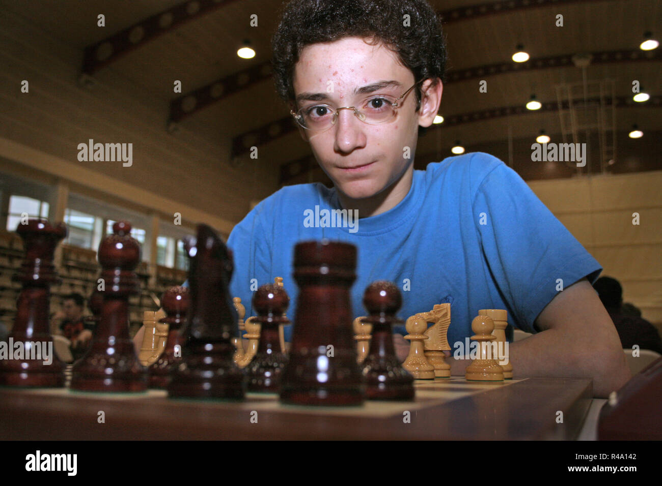 FILE PICS: Fabiano Caruana who plays in the London World Chess Championship 2018. Portrait of Fabiano Caruana taken in July 13 2006, while playing Andorra Chess Open 2006 (Andorra la Vella, Andorra). Born July 30 1992, he was 13 years, 11 months and 13 days old. One year later (at the age of 14 years, 11 months and 20 days), he became the youngest grandmaster in the history of both Italy and the United States at the time. Credit: Joan Pla Vivoles/Alamy Live News Stock Photo