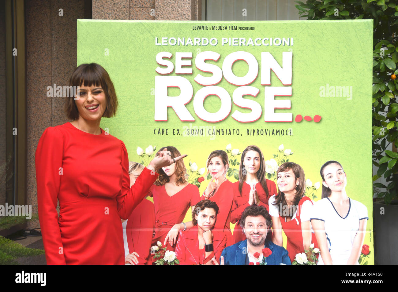 Rome 26 Nov 2018 - Hotel Visconti - Presentation film "SE SON ROSE" Claudia  Pandolfi in the role of Fabiola Credit: Giuseppe Andidero Credit: Giuseppe  Andidero/Alamy Live News Stock Photo - Alamy