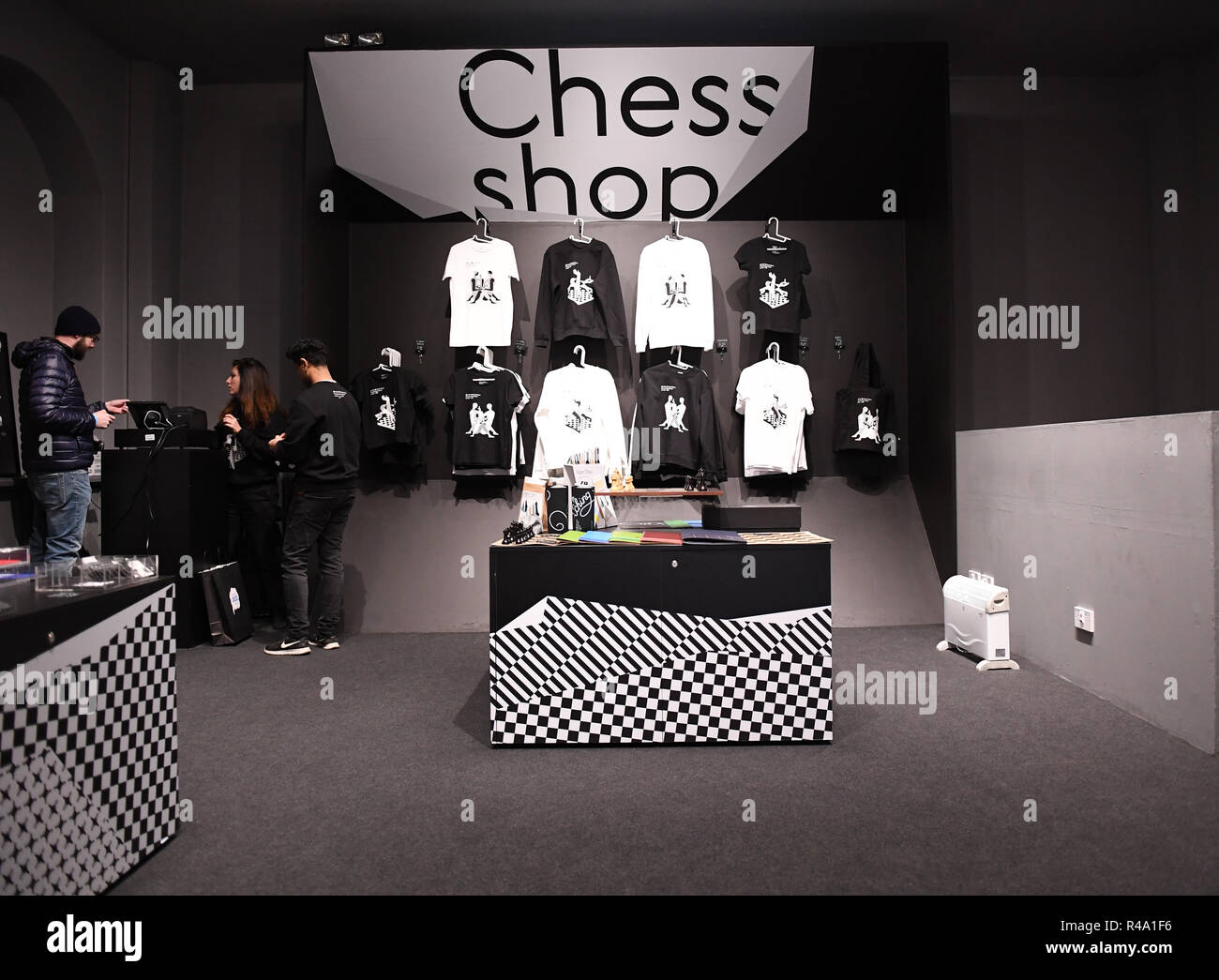 The College, London, UK. 26th Nov, 2018. 2018 World Chess Championship,  round 12; general view of the items on sale at the Chess Shop Credit:  Action Plus Sports/Alamy Live News Stock Photo - Alamy