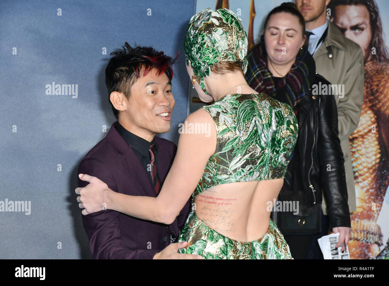 London, UK. 26th November, 2018. James Wan and Amber Heard arrives at Aquaman - World Premiere at Cineworld Leicester Square on 26 November 2018, London, UK. Credit: Picture Capital/Alamy Live News Stock Photo