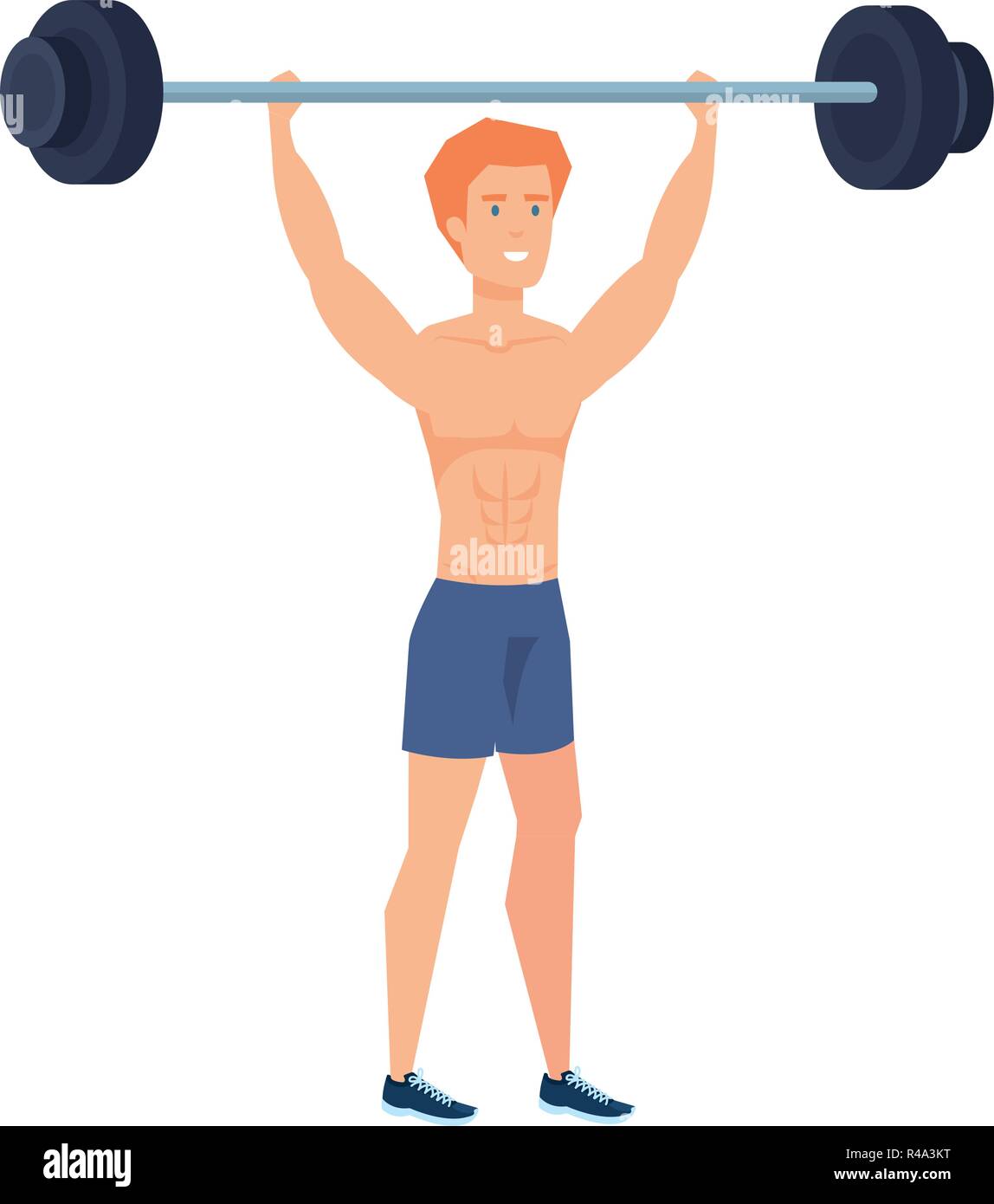 strong man lifting weight vector illustration design Stock Vector Image ...