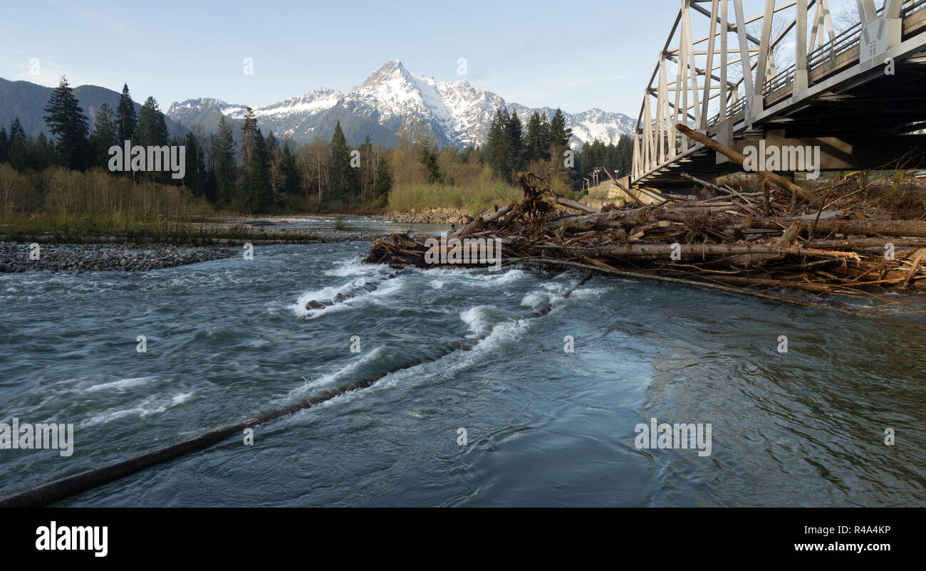 Whitehorse Mountain North Cascades Darrington WA Sauk River Stock Photo