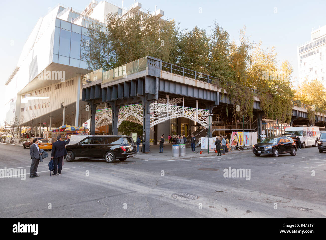 High Line at Gansevoort Street in the Meatpacking District of New York ...