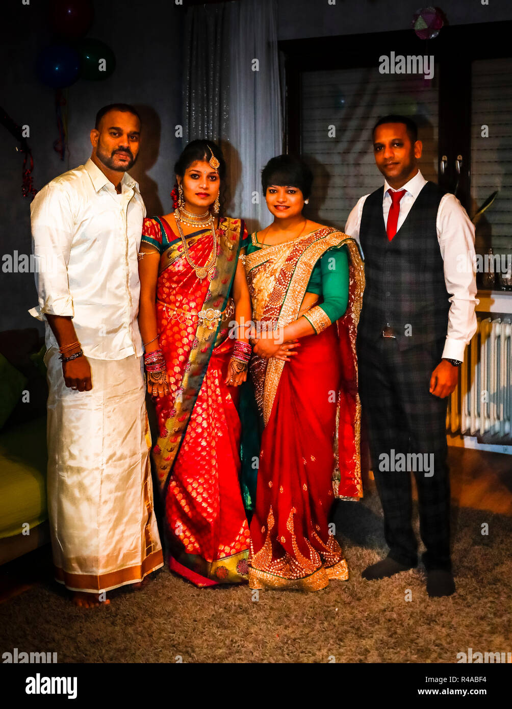 Tamil Hindu Wedding ceremony in a Dortmund Temple in Germany Stock