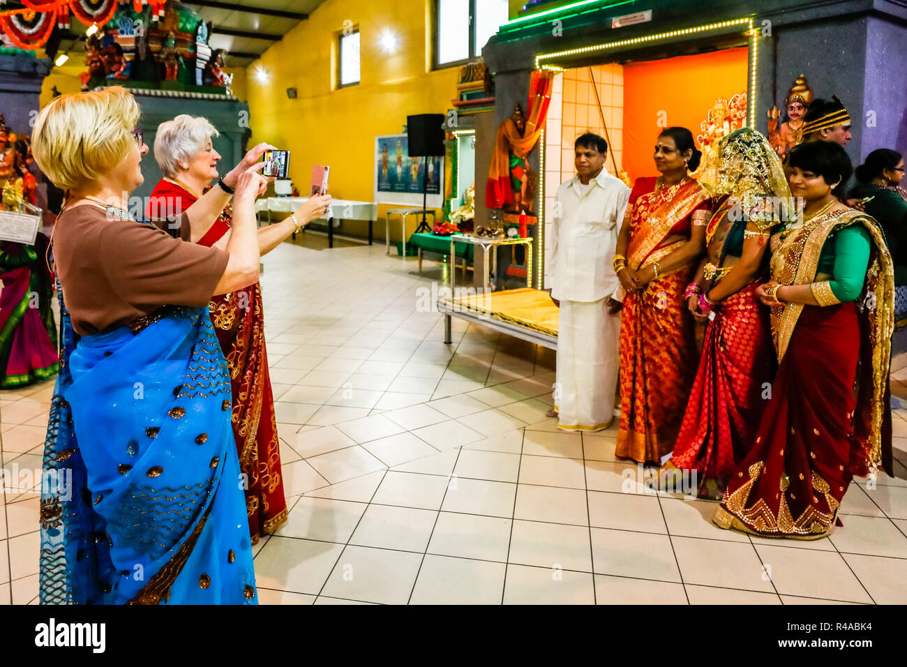 Tamil Hindu Wedding ceremony in a Dortmund Temple in Germany Stock