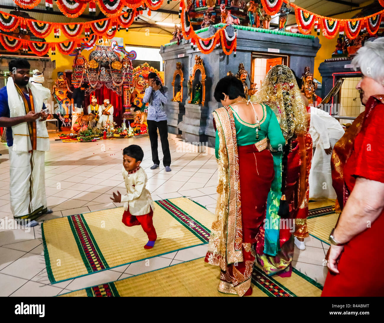 Tamil Hindu Wedding ceremony in a Dortmund Temple in Germany Stock