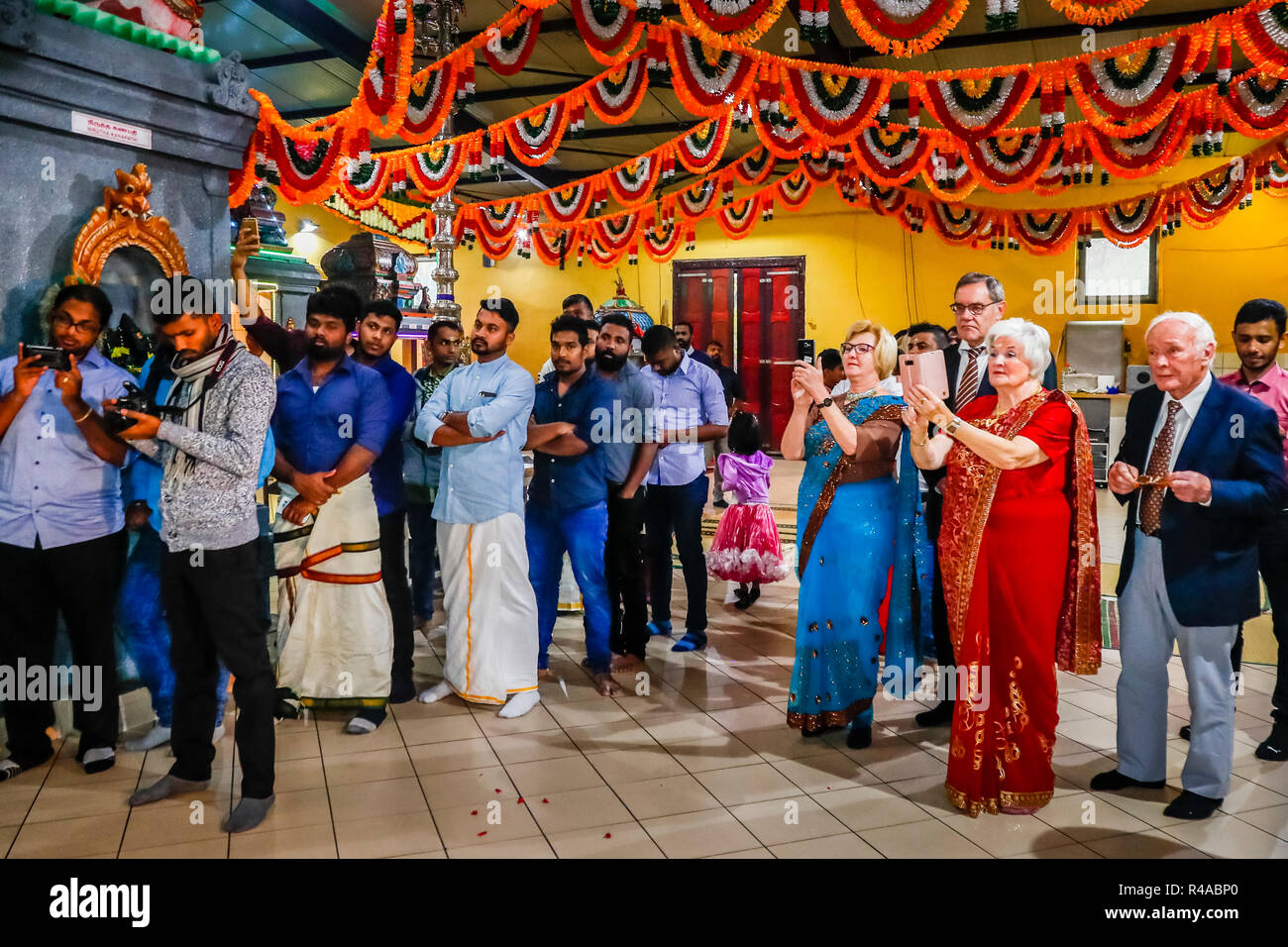 Tamil Hindu Wedding ceremony in a Dortmund Temple in Germany Stock