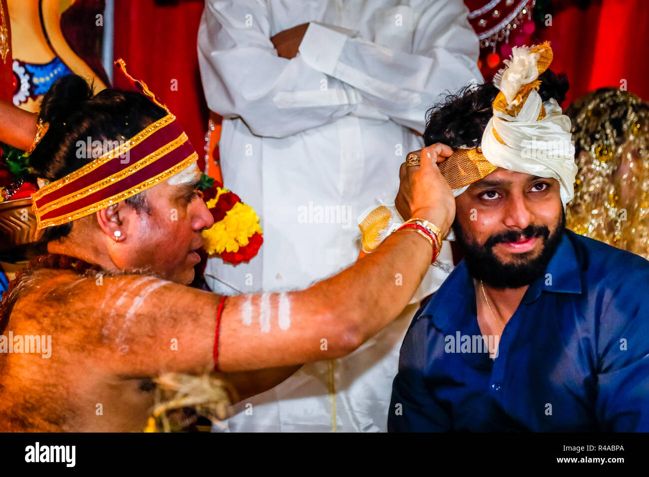 Tamil Hindu Wedding Ceremony In A Dortmund Temple In Germany Stock