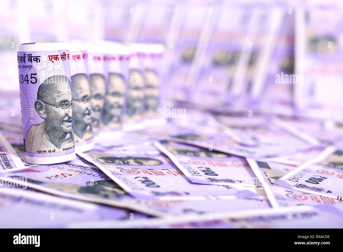 Indian Money Hundred Rupee Notes Isolated On The White Background Stock Photo Alamy