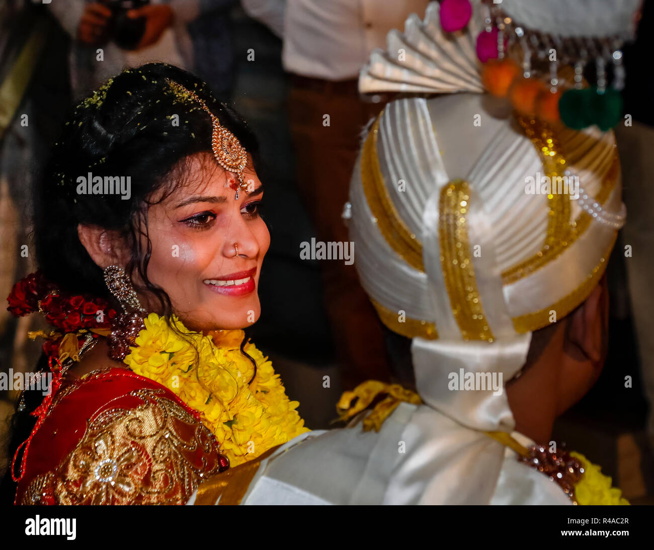 Tamil Hindu Wedding ceremony in a Dortmund Temple in Germany Stock