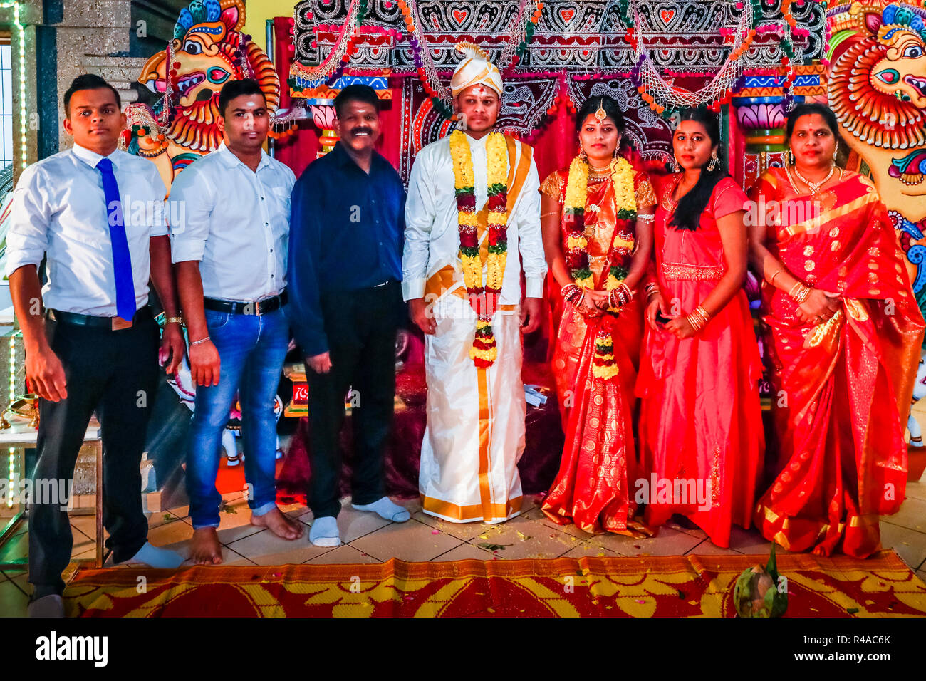 Tamil Hindu Wedding ceremony in a Dortmund Temple in Germany Stock