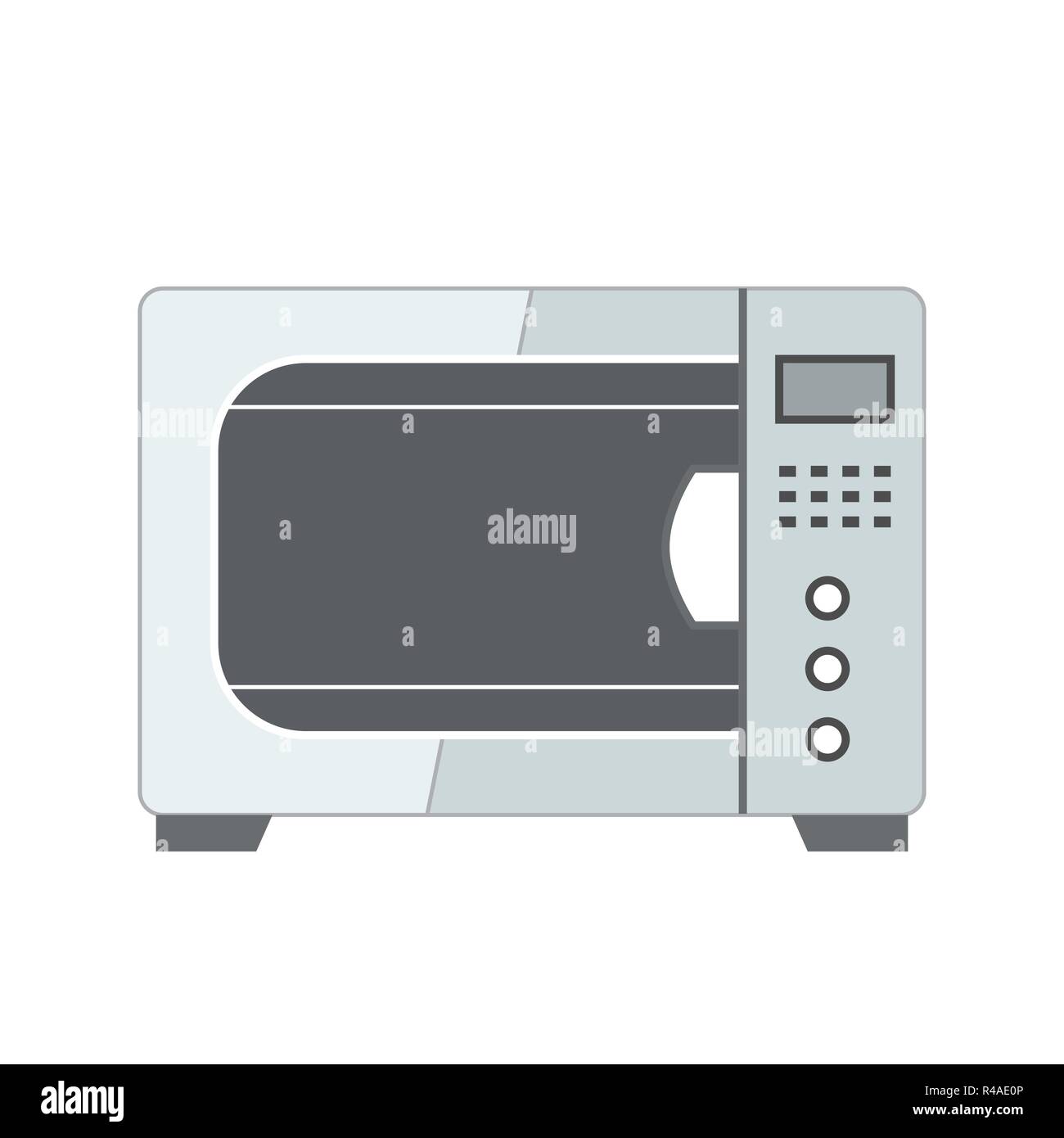 Microwave in flat style illustration isolated on white Stock Vector