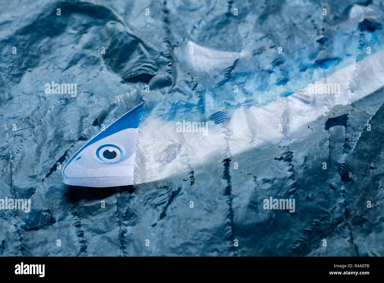 Oceanic plastic concept. Stock Photo