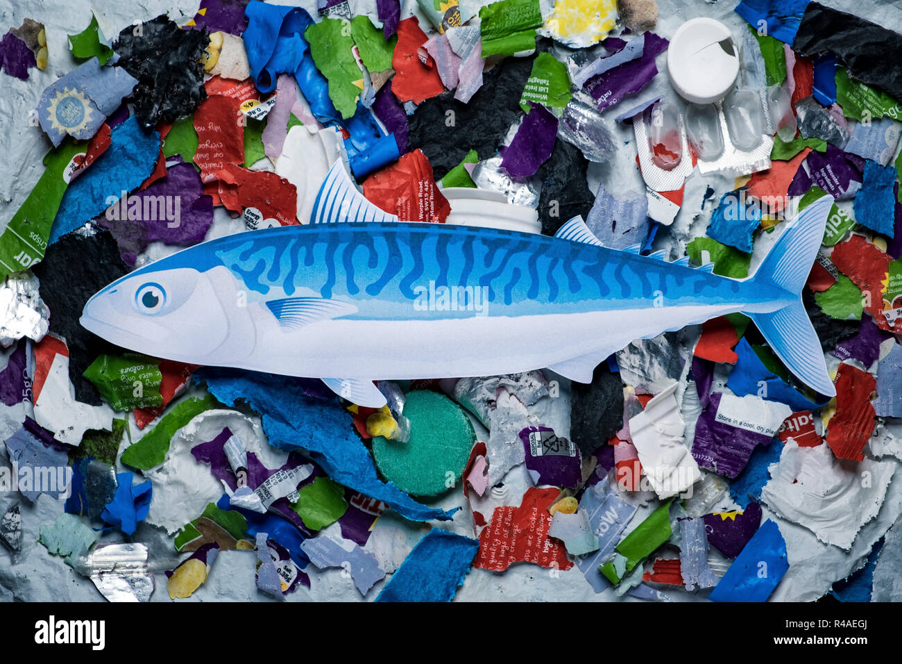 Oceanic plastic concept Stock Photo - Alamy