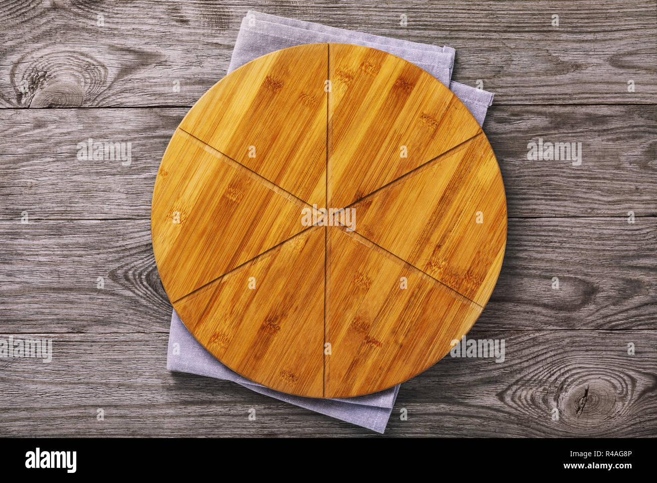 Empty Board For Pizza On Wooden Table Top View Food Background Stock Photo Alamy