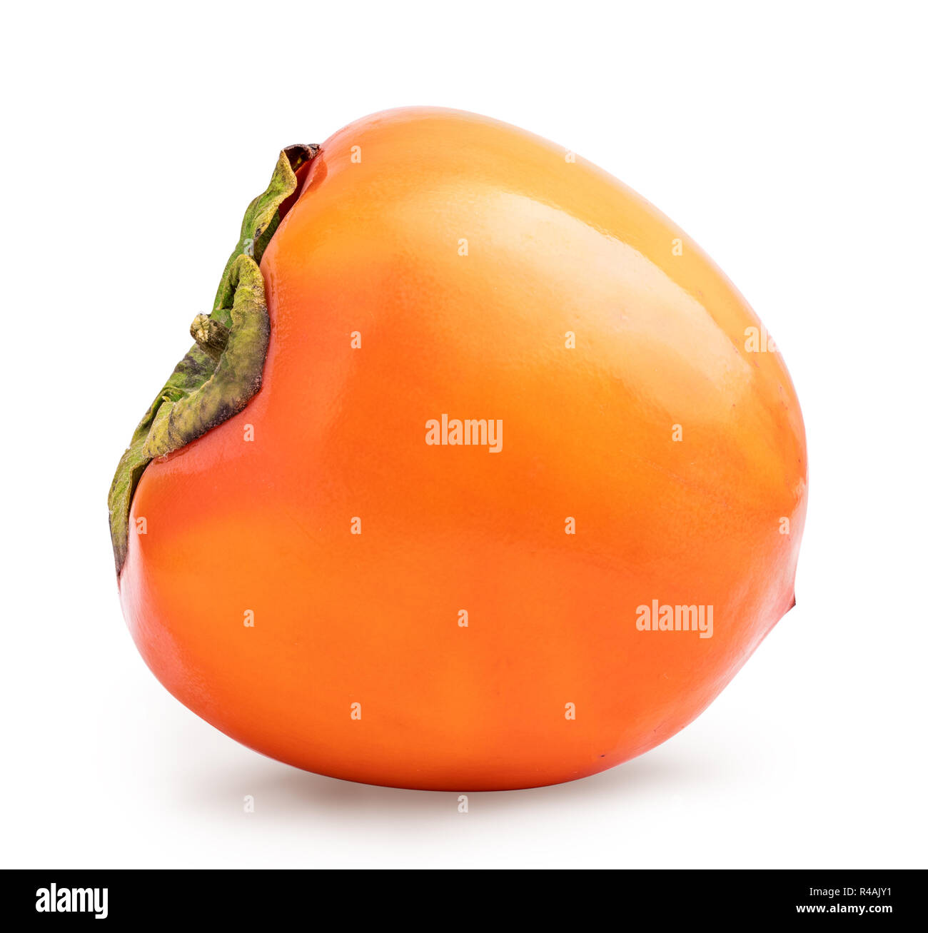 Persimmon isolated on white background. Clipping path Stock Photo