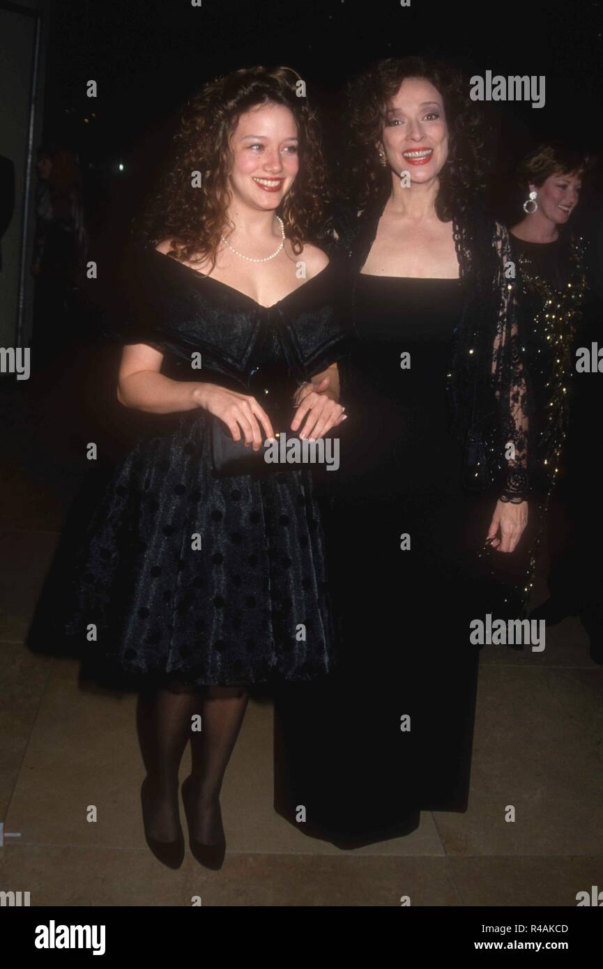 BEVERLY HILLS, CA - FEBRUARY 26: Actresses Ginna Carter and mother Dixie Carter attend the Ninth Annual Soap Opera Digest Awards on February 26, 1993 at the Beverly Hilton Hotel in Beverly Hills, California. Photo by Barry King/Alamy Stock Photo Stock Photo